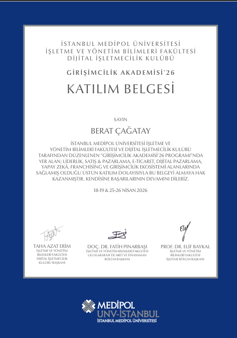 Medipol Girişimcilik Akademisi 2026